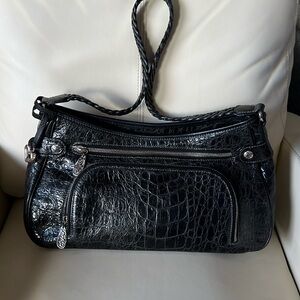 Brighton Black Leather Shoulder Bag